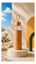 Botella de cristal con funda de corcho · 500 ml