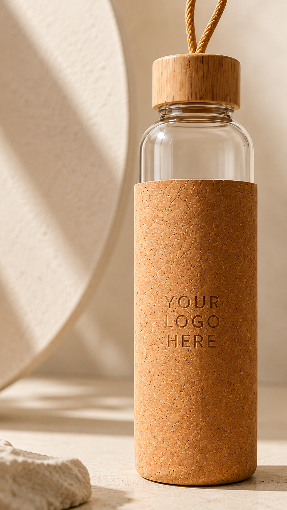 Botella de cristal con funda de corcho · 500 ml