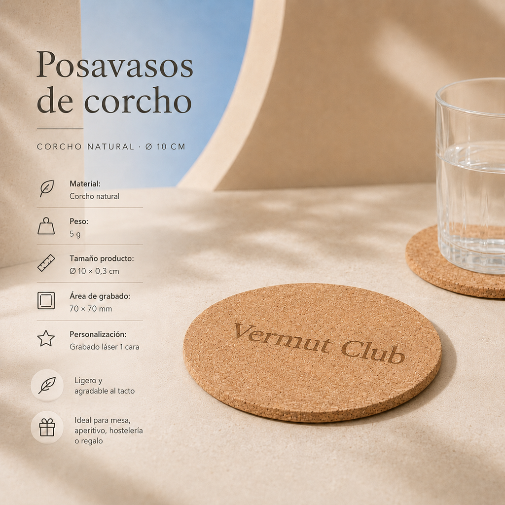 Posavasos de corcho